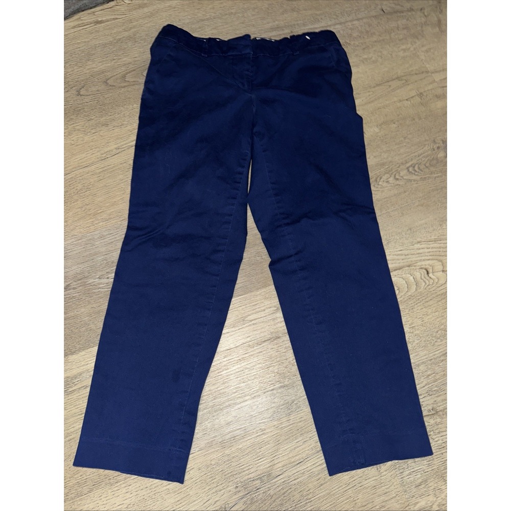 Women's J. CREW Navy Blue "Cafe‎ Capri" Cropped Pants Size 0 Petite